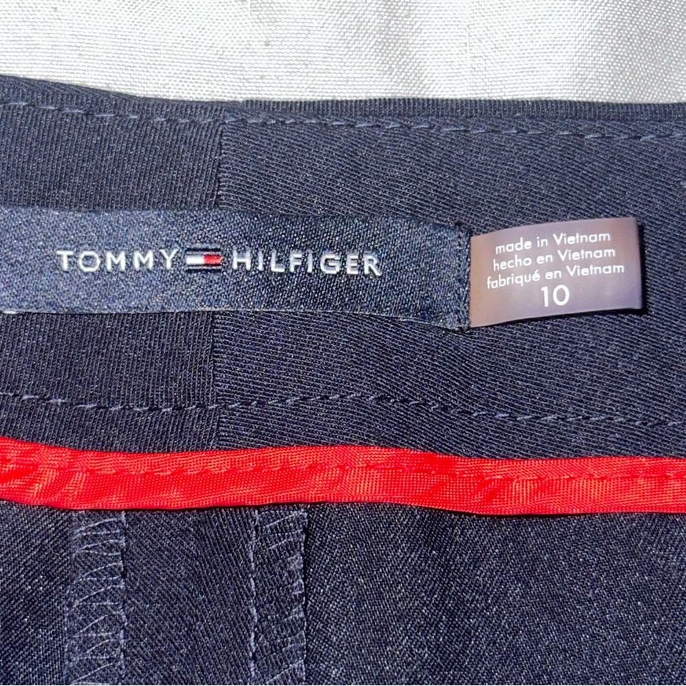 Tommy Hilfiger Women’s 10 Navy Wide Leg Dress Pants Office Career Business Wear - Picture 8 of 11